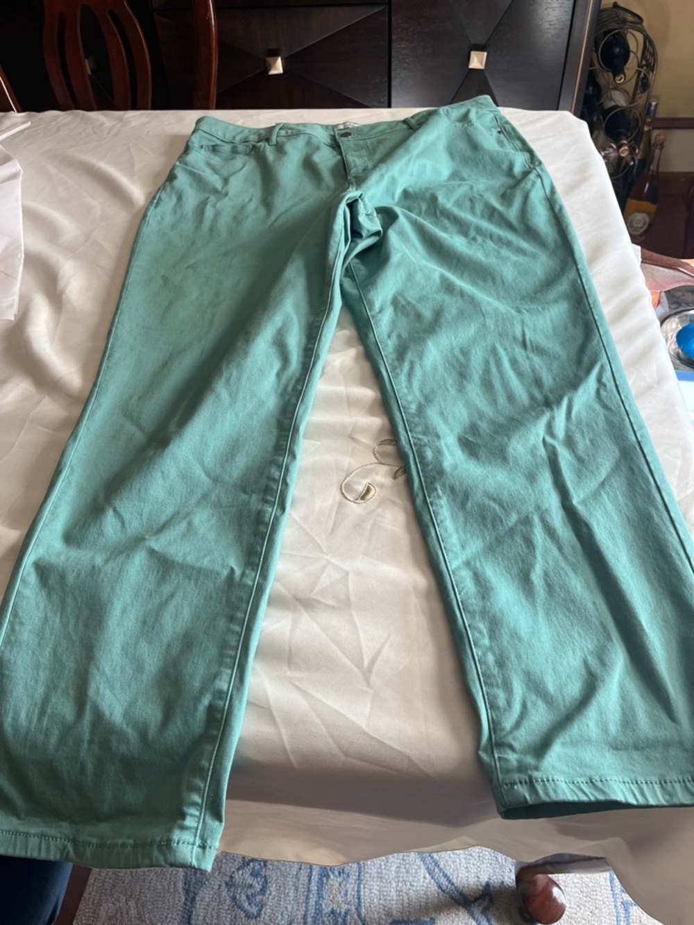 croft & barrow seafoam green pants size 18